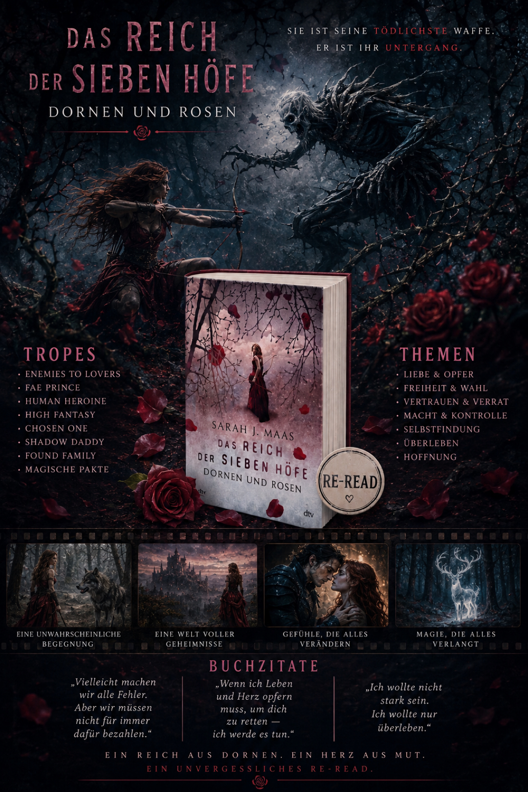 Re-Read-Rezension: Das Reich der sieben Höfe – Dornen und Rosen